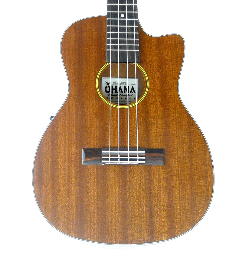 Baryton elektroakustické ukulele OHANA BK-20CE Mahagon