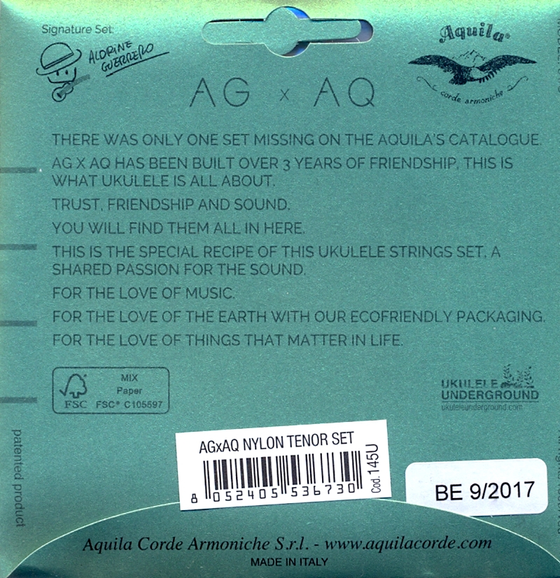 Struny na koncertní ukulele Aquila 158U – GCEA AG x AQ