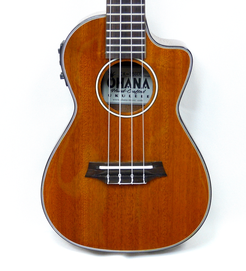 Koncertní elektroakustické ukulele OHANA CK-35GCE Mahagon