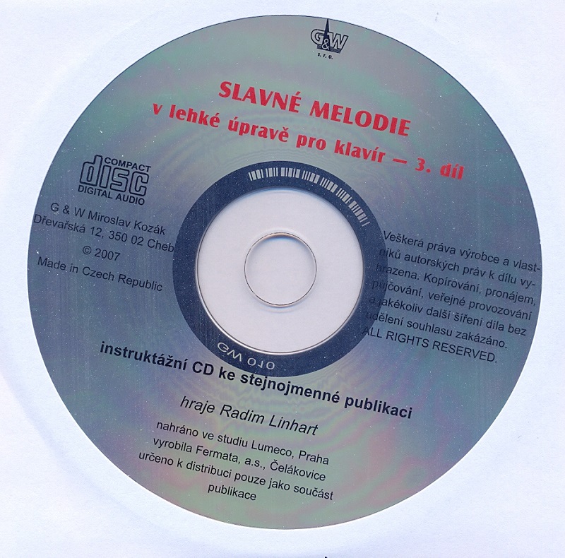 Slavné melodie v lehké upravě pro klavírR - 3. DÍL.