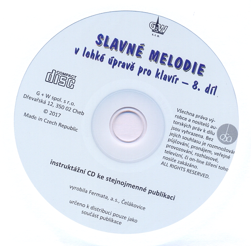 Slavné melodie v lehké upravě pro klavírR - 8. DÍL.