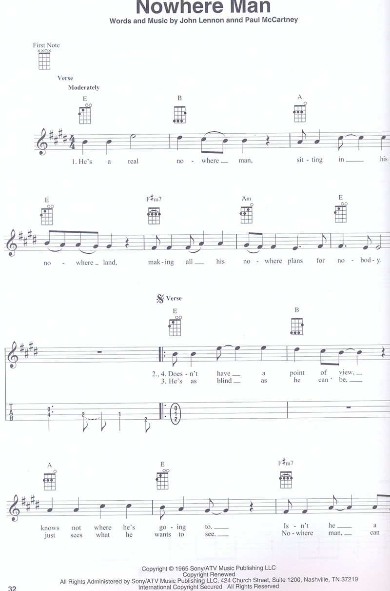 The Beatles for Baritone Ukulele