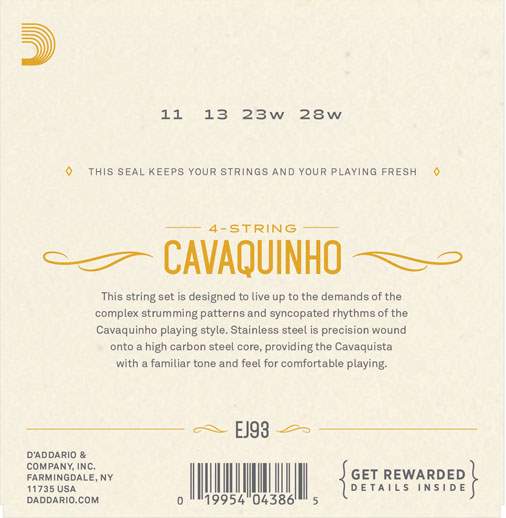 Struny na Cavaquinho D´ADDARIO EJ93 Ocelové