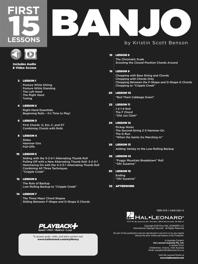 First 15 lessons - banjo