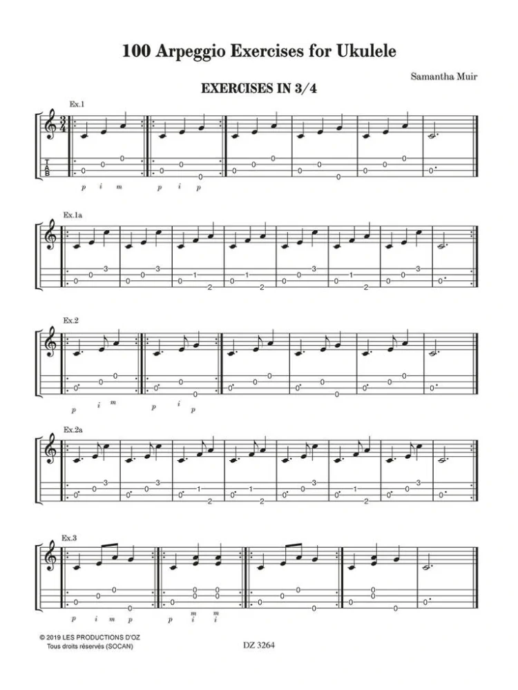 100 Arpeggio Exercises for Ukulele