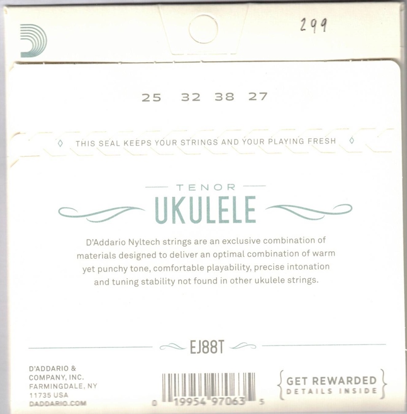 Struny na  tenor ukulele D´ADDARIO EJ88T Nyltech
