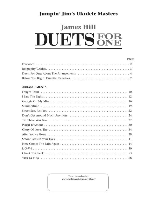 James Hill - Duets for one: Ukulele masters