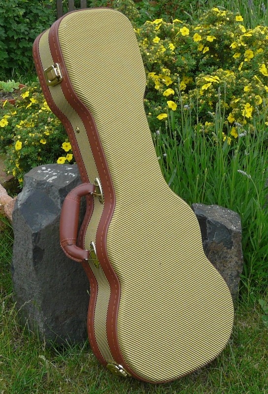 Tveedový pevný kufr pro soprano ukulele