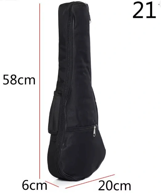 Černý povlak na soprtano ukulele