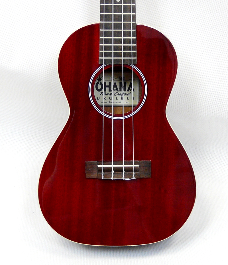 Koncertní ukulele OHANA CK-15RD Červené