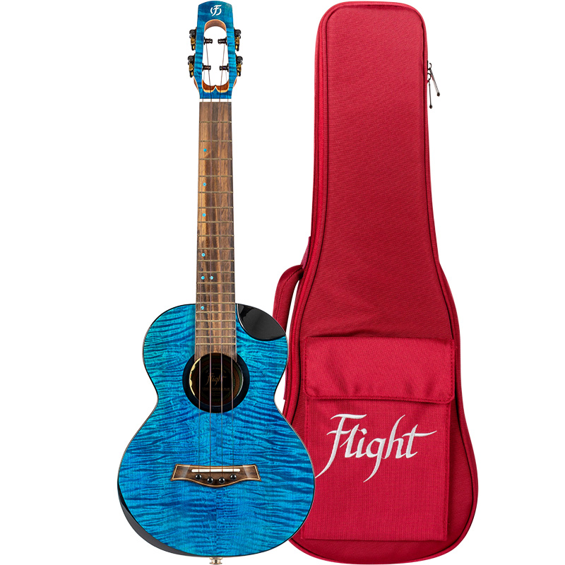 Celomasivní tenor ukulele Flight Comet EQ-A Modré