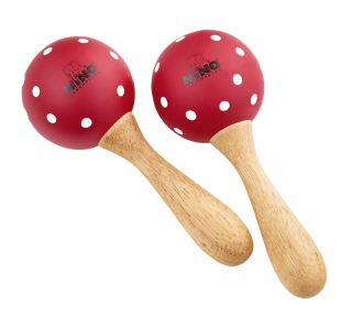 Maracas MEINL NINO8PD-R - Puntíkovaný červené