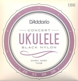 Struny na koncertní ukulele D´ADDARIO EJ53C Black nylon