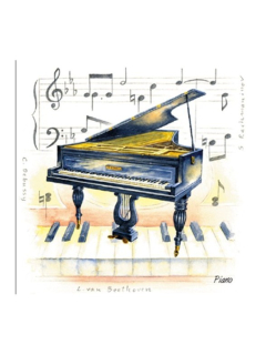 Magnet na lednice - Piano