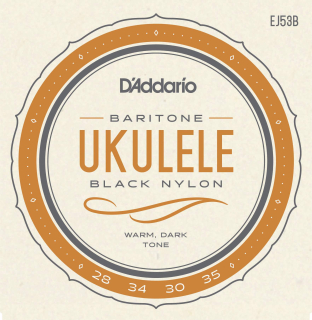 Struny na barytonové ukulele D´ADDARIO EJ53B Black Nylon DGBE