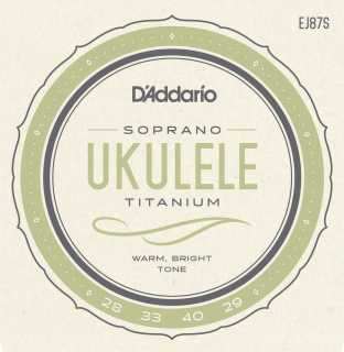 Struny na sopránové ukulele D´ADDARIO EJ87S Titanium GCEA