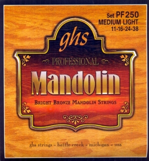 Sada strun na mandolínu GHS PF250  Medium Light