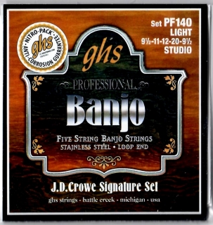 Struny na 5. strunní banjo GHS BANJO PF140 professional light studio