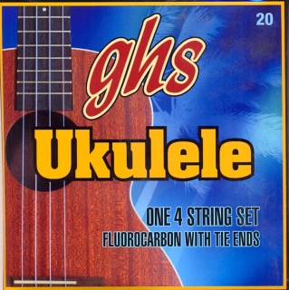 Struny na sopránové i koncertní ukulele GHS 20 D ladění