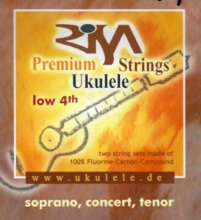 Struny na soprano/koncert/tenor ukulele RISA Premium GCEA - Hluboké G