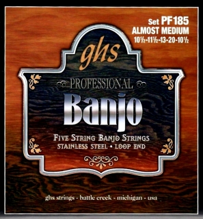 Struny na 5. strunní banjo GHS PF185 Professional almost medium