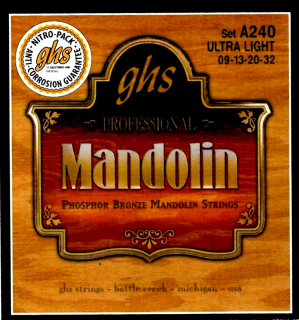 Sada strun na mandolínu GHS A240 Ultra Light