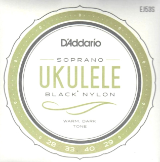 Struny na sopránové ukulele D´ADDARIO EJ53S Black nylon