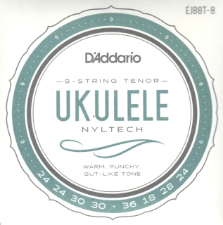 Struny na 8. strunní tenor ukulele D´ADDARIO EJ88T-8 Nyltech