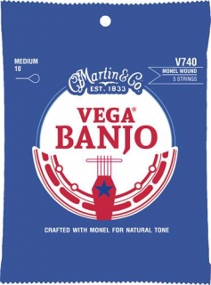 Struny na 5. strunní banjo MARTIN VEGA V740 Medium
