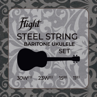 Ocelové struny na barytonové ukulele Flight FBSS-200